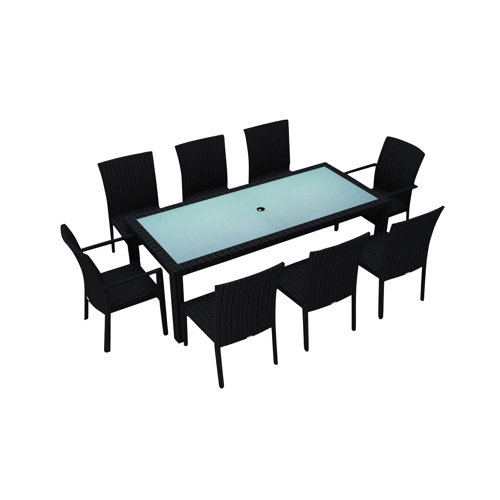 Harmonia Living Urbana Outdoor 9 Piece Dining Set & Reviews Perigold